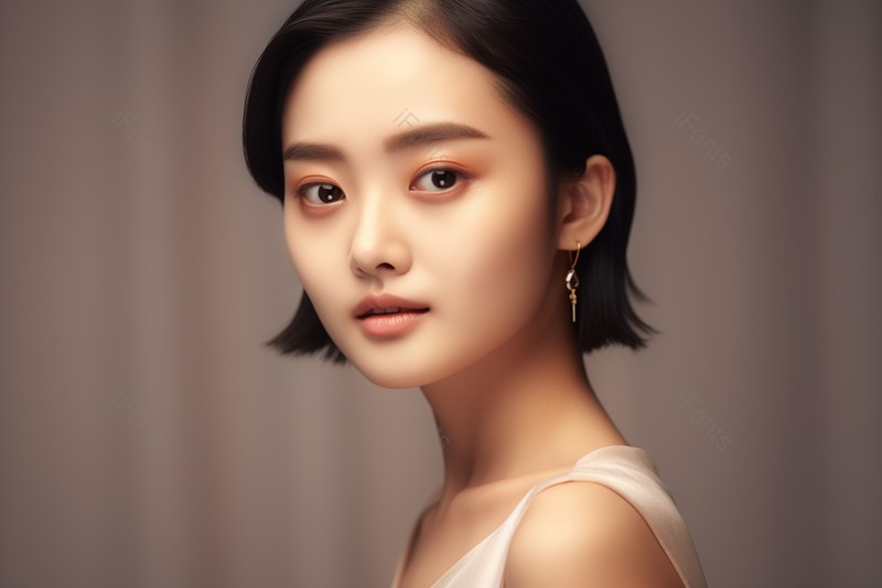 清纯短发女孩珠宝展示,高清,摄影图,摄影图片,图片大全,摄影图免费下载